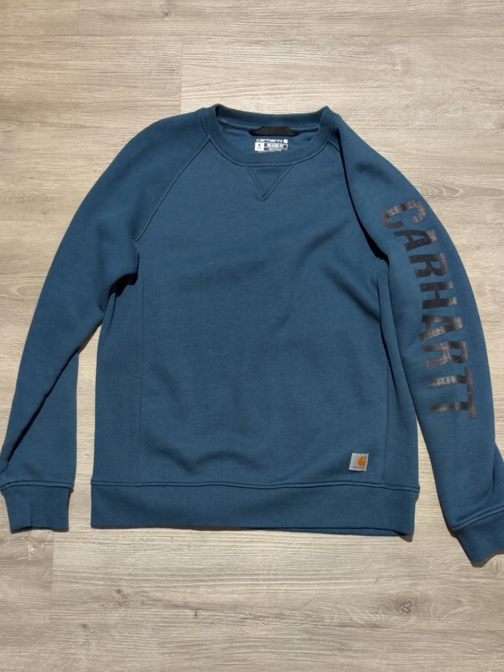 Carhartt Women's Crewneck Sweatshirt in Teal Blue Size Medium